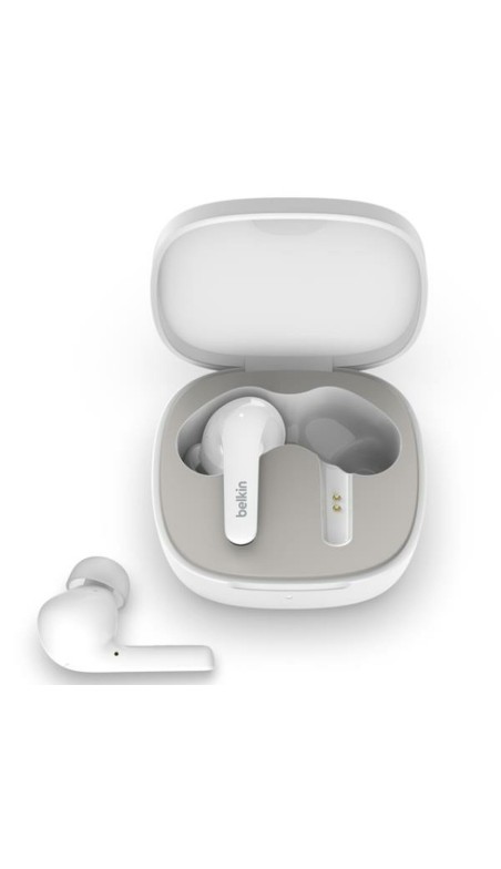 Hoofdtelefoon met microfoon Belkin SF FLOW Wit