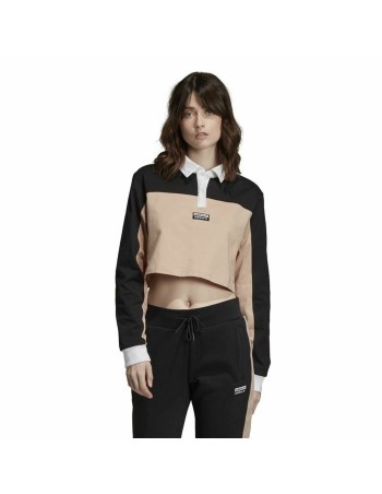 Polo à manches courtes femme Adidas Originals Cropped Femme Noir 2
