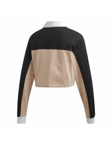 Polo à manches courtes femme Adidas Originals Cropped Femme Noir