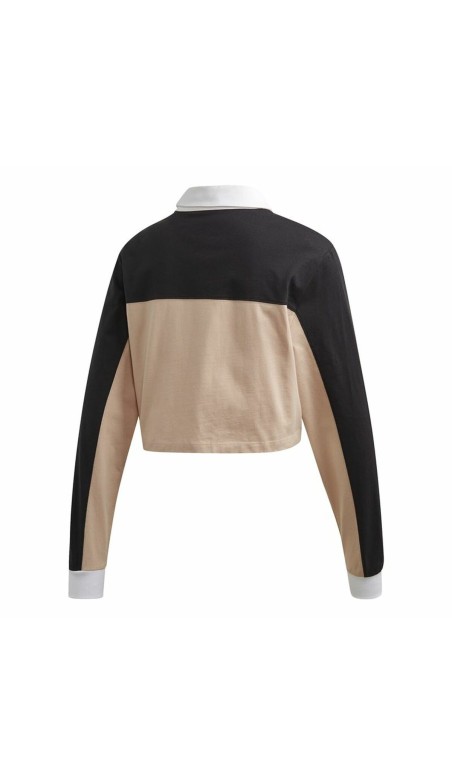 Polo à manches courtes femme Adidas Originals Cropped Femme Noir