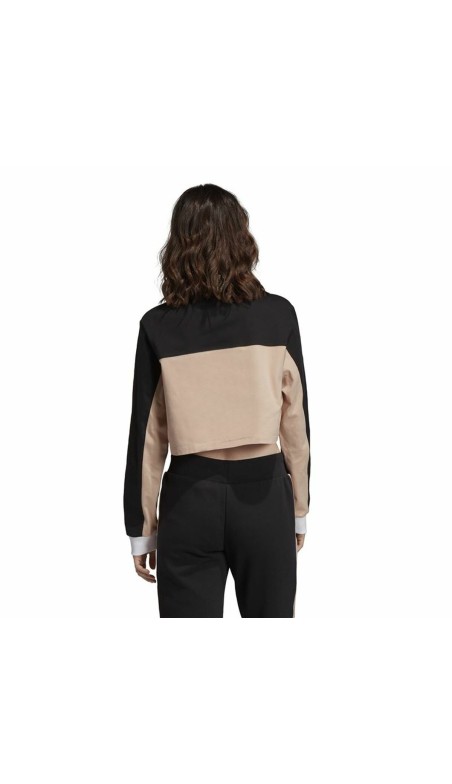 Polo à manches courtes femme Adidas Originals Cropped Femme Noir