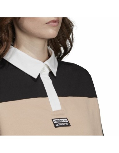 Polo à manches courtes femme Adidas Originals Cropped Femme Noir