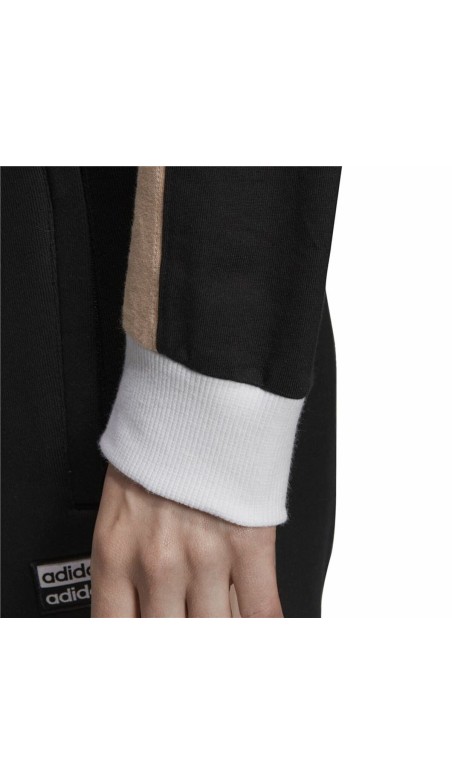 Polo à manches courtes femme Adidas Originals Cropped Femme Noir