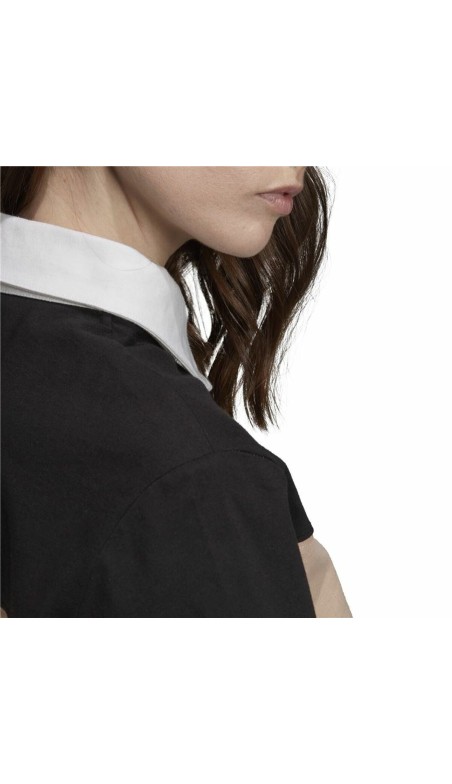 Polo à manches courtes femme Adidas Originals Cropped Femme Noir