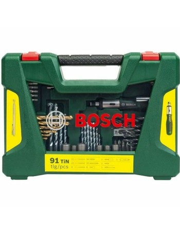 Set di trapani BOSCH 2607017195 Scatole Portaoggetti Custodia per il trasporto (91 Pezzi)