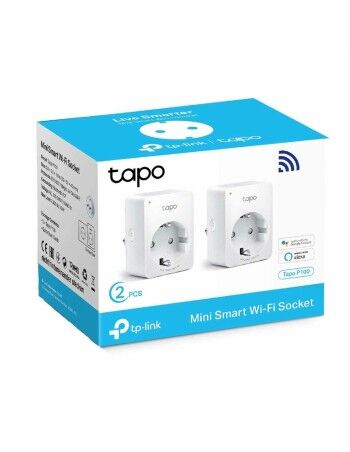 Slim Stopcontact TP-Link P100 Wi-Fi 220 V 220-240 V 13 A 10 A Wit (2 Stuks) 2