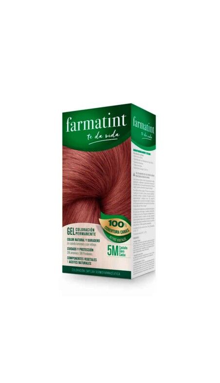 Tintura Permanente Farmatint 380228 Nº 5m-Castano Claro Caoba (5 Unità)