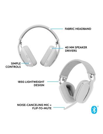 Auriculares com microfone Logitech Branco 2