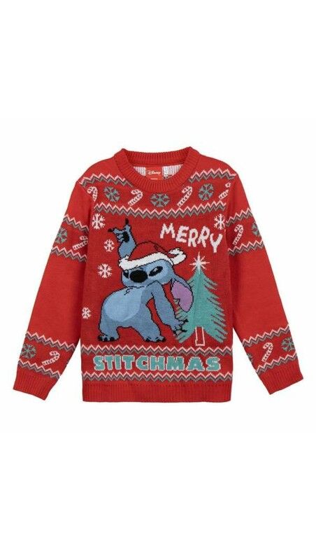 Unisex Pullover Stitch Rot 8 Jahre