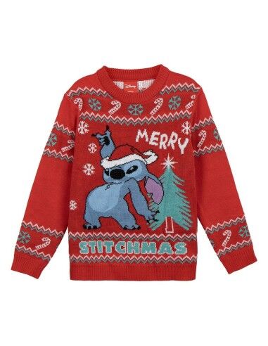 Pull unisex Stitch Rouge 8 Ans