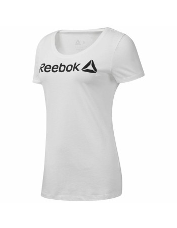 T-shirt à manches courtes femme Reebok Scoop Neck Blanc