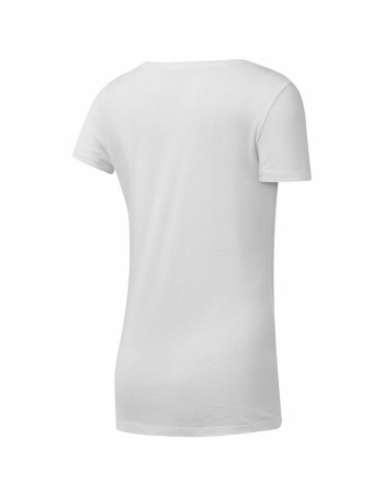 T-shirt à manches courtes femme Reebok Scoop Neck Blanc 2