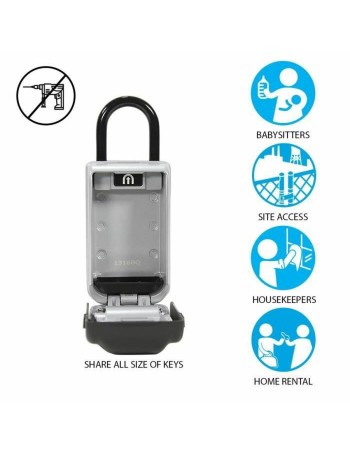 Cofre Master Lock 5424EURD Chaves Cinzento Metal 17,5 x 7,2 x 5,2 cm 2