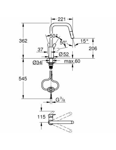 Mitigeur Grohe QuickFix Start Métal