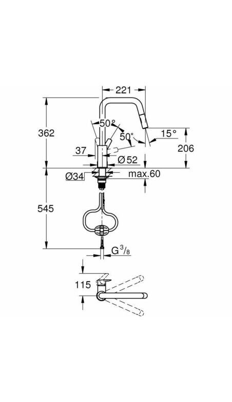 Mitigeur Grohe QuickFix Start Métal