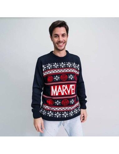 Pull unisex Marvel Bleu foncé