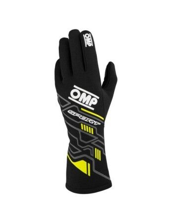 Guanti Karting OMP MY2025 Giallo Nero FIA 8856-2018 2