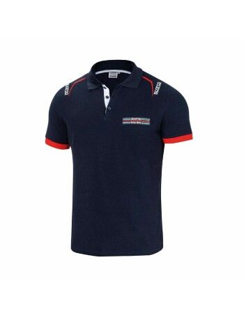 Herren Kurzarm-Poloshirt Sparco Martini Racing Marineblau
