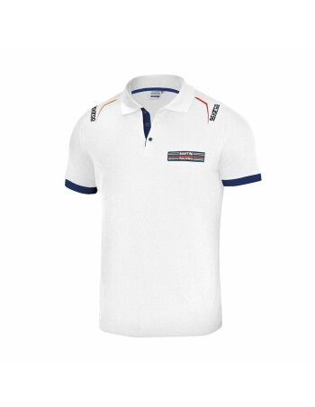 Polo de Manga Corta Hombre Sparco Martini Racing Blanco