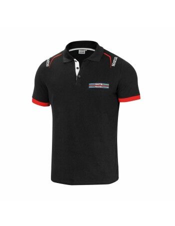 Polo de Manga Corta Hombre Sparco Martini Racing Negro