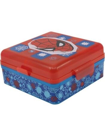 Lancheira com Compartimentos Spider-Man CZ11274 Multicolor Plástico 2