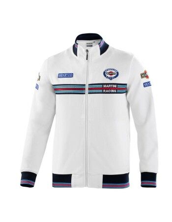 Felpa con Cappuccio Sparco S01278MRBI0XS Bianco XS