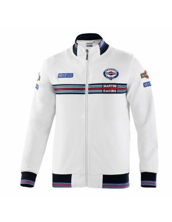 Felpa con Cappuccio Sparco S01278MRBI0XS Bianco XS 2