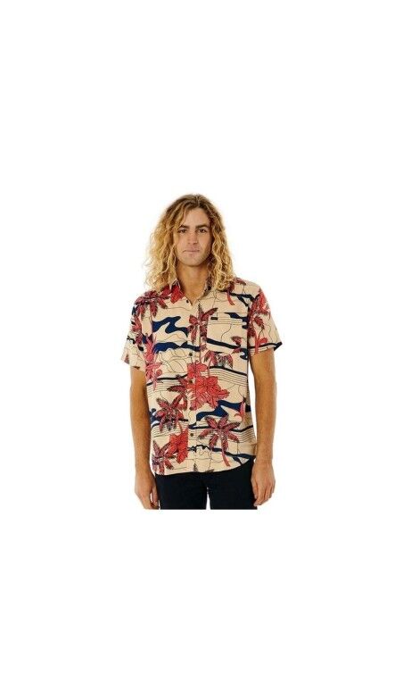 Camicia Rip Curl Barrel Killa Bone Marrone Chiaro