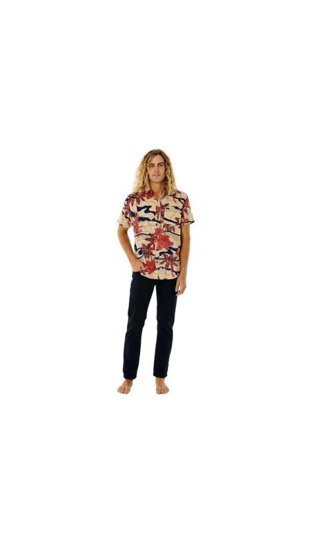 Camicia Rip Curl Barrel Killa Bone Marrone Chiaro