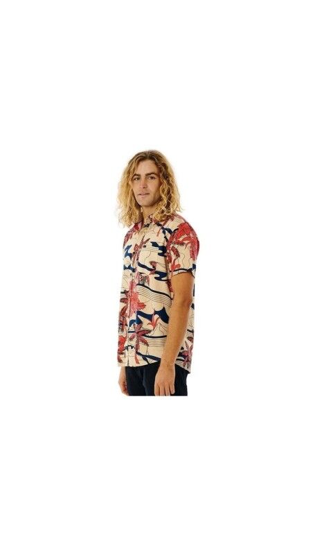 Camicia Rip Curl Barrel Killa Bone Marrone Chiaro