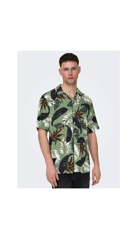 Overhemd Only & Sons Olijf
