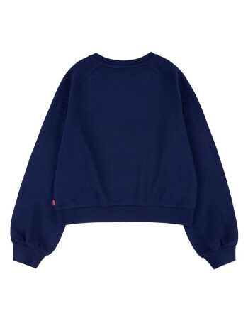 Felpa senza Cappuccio Donna Levi's Benchwarmer Crew Girl Blu scuro 2