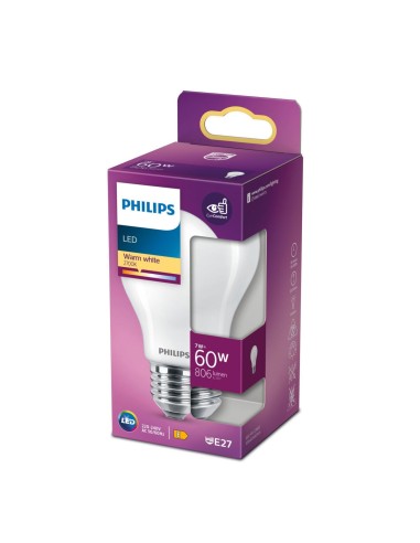 LED-Lampe Philips Equivalent  E27 60 W E (2700 K)