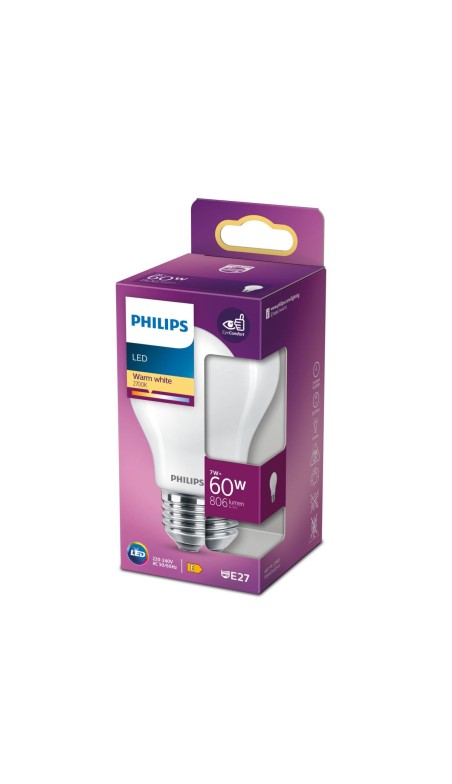 Lampadina LED Philips Equivalent  E27 60 W E (2700 K)