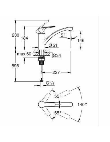 Mitigeur Grohe Start 324412432