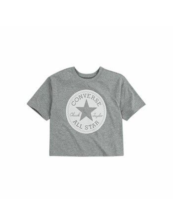 T shirt à manches courtes Enfant Converse  Chuck Patch Boxy Gris 2