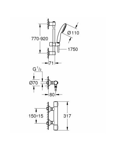 Colonne de douche Grohe