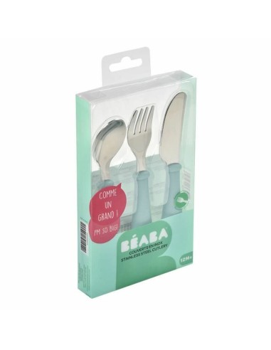 Couverts Béaba Bleu Vert clair Métal 3 Pièces