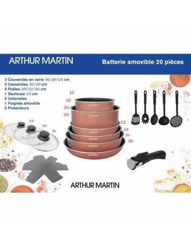 Batteria da Cucina Arthur Martin   20 Pezzi