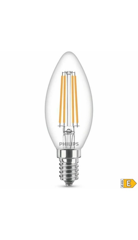 Ampoule LED Bougie Philips Equivalent  E14 60 W Blanc E (2700 K)