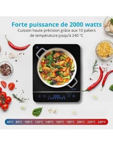 Plaque à Induction Medion Noir 2000 W