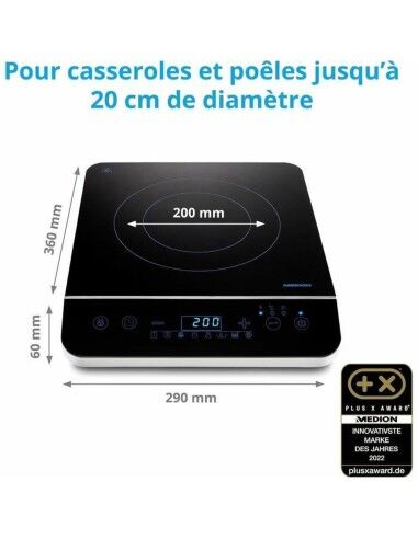 Plaque à Induction Medion Noir 2000 W