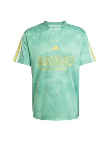 T-shirt à manches courtes homme Adidas Tiro Np Blanc Aigue marine