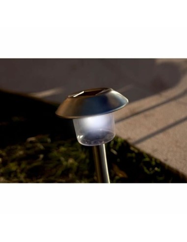 Lampe solaire Lumisky Alesia LED Argenté Acier inoxydable Blanc froid 6500K (8 Unités)