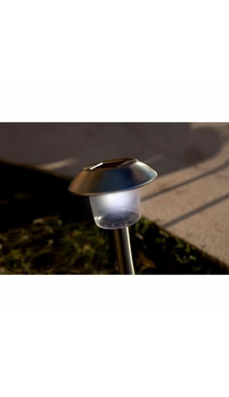 Lampe solaire Lumisky Alesia LED Argenté Acier inoxydable Blanc froid 6500K (8 Unités)
