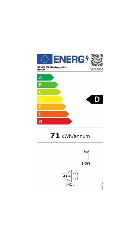 Koel-vriescombinatie Severin VKS8808      85 Wit