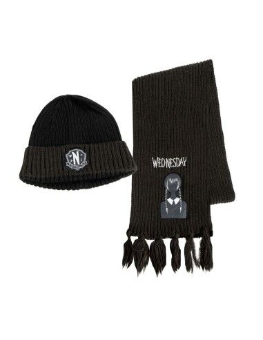 Bonnet et gants Wednesday