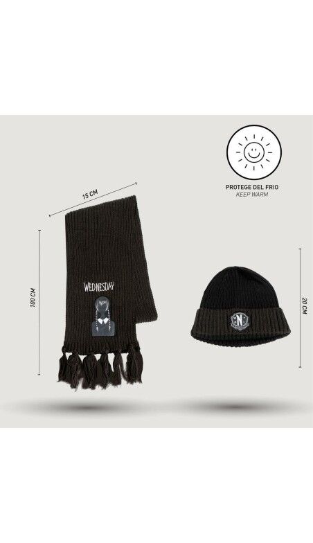 Bonnet et gants Wednesday