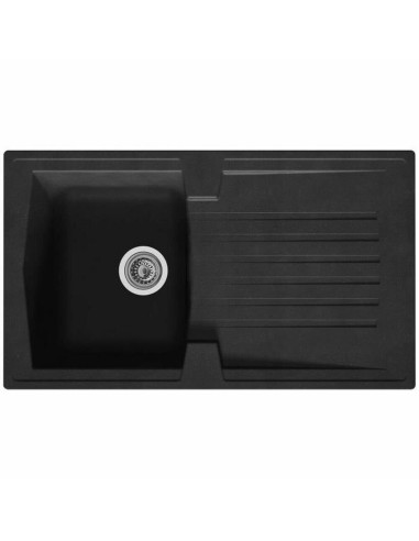 Lavello da Una Vasca con Scolapiatti Stradour   Nero