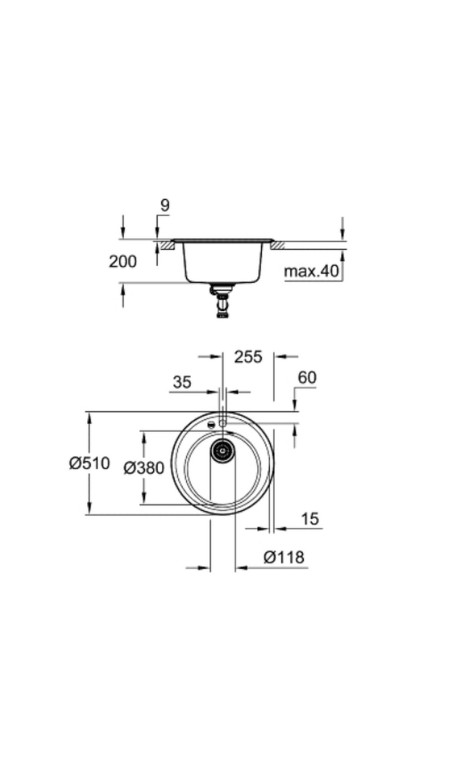 Lavello a Una Vasca Grohe K200